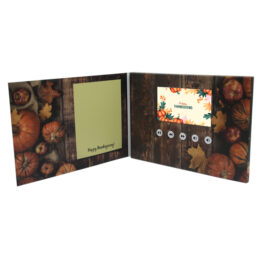 Custom Color Print LCD Display Brochure with Micro-USB Cable for Corporation Sales