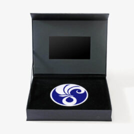 Artificial PU Leather Video Packaging Box for Luxury Gifts